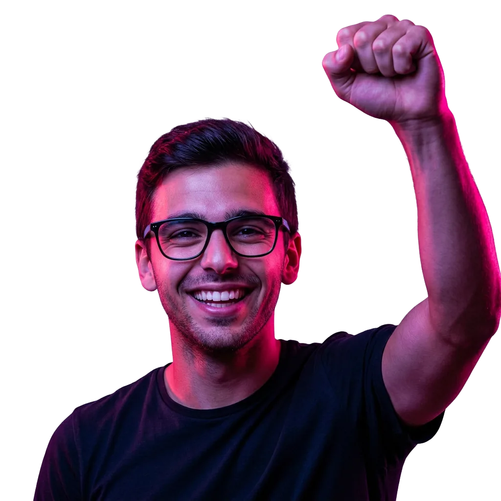Ace celebrating a successful AI automation launch