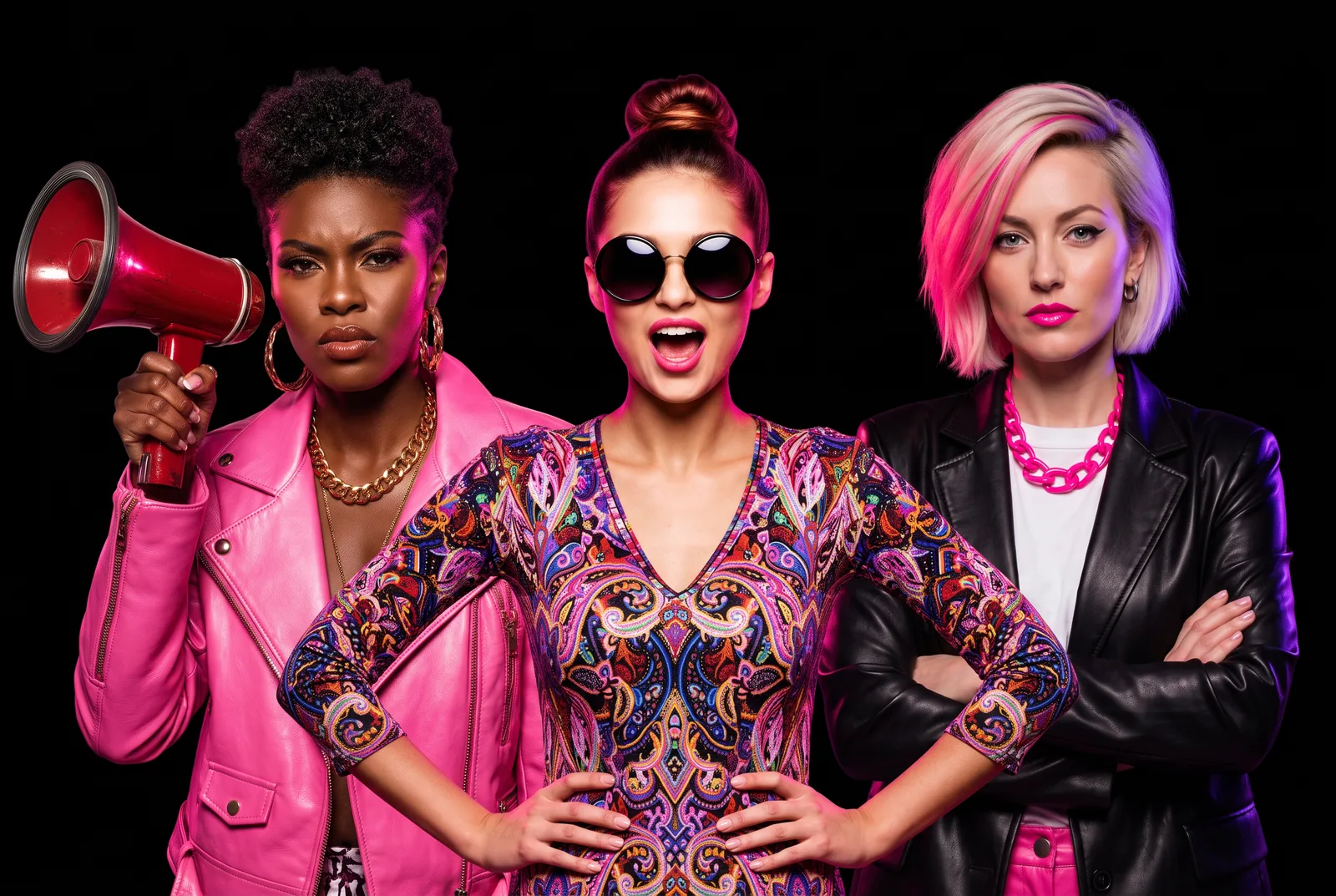 Smash agents Alexis, Sarah and Betty in a power stance